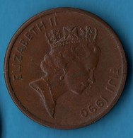 FIJI 1 CENT 1990 KM# 49a Elizabeth II  FIDJI - Fidji