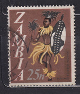 1968 Zambia / Sambia Mi:ZM 47°,Yt:ZM 47°, Angoni Warrior / Angoni-Krieger - Zambia (1965-...)