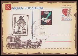 POLAND 1958 / 400 Years Of Polish Post / Leszno Gniezno Poznan 1 Postcard  P84 - Poste & Facteurs