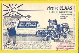 BUVARD : Vive La CLAAS Moissonneuses Batteuses Agriculture Cereales - Agricultura