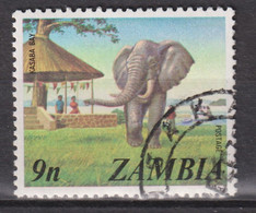 1975 Zambia / Sambia Mi:ZM 147°,Yt:ZM 139°,  African Elephant (Loxodonta Africana), Afrikanischer Elefant - Zambia (1965-...)
