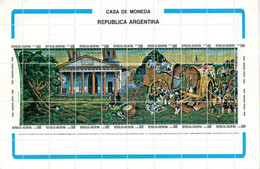 ARGENTINA 1980. Commemorative Souvenir Sheets Of Casa De La Moneda, Perf. + Imperf. - Andere & Zonder Classificatie