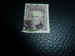 Republica Argentina - Guillermo Brown (1777-1857) - 20 Centavos - Serv Offi  Yt 381 - Violet - Oblitéré - Année 1956 - - Usati