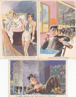 Serie Complete 6 Cpa - Illustrateur Carriere - Alcoolisme / Santé - Photochrom N°379 - Santé