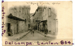 -ANNOT - ( Basses.- Alpes. ), La Rue Basse, Auberge Allard,  Peu Courante, Animation, écrite, 1906, TBE, Scans - Autres & Non Classés