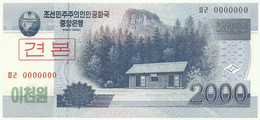 Korea, North - Specimen - 2000 Won - 2008 ( 2009 ) - Pick 65.s - Unc. - 2.000 - Korea, Noord