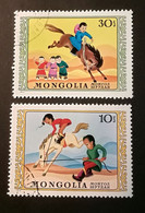 MONGOLIE, 1974, Activité Des Enfants, Lot De 2, Valeur Faciale 10 Et 30 M, Scott N° 774et 776, Oblitérés - Mongolie