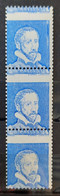 France 1964 Palissy PA10 Bande De 3 Piquage à Cheval **TB - Proofs, Unissued, Experimental Vignettes