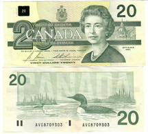 Canada 20 Dollars 1991 EF "AVG" Bonin-Thiessen - Canada