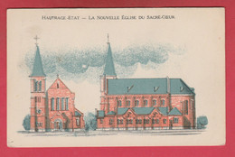 Hautrage-Etat - La Nouvelle Eglise Du Sacré-Coeur ( Voir Verso ) - Saint-Ghislain