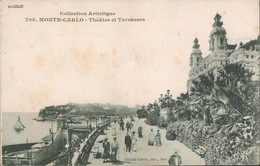 Collection Artistique 708 Monte-Carlo - Theatre Et Terrasses 9.4.1907 - Opernhaus & Theater