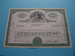 CONTROLS C° Of AMERICA - 3 Shares $ N° CO28166 - Anno 1963 > ( See / Voir Scan) USA ! - A - C