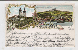 A 3672 MARIA TAFERL, Lithographie, Kirche, Maria Taferl Und Marbach, Donau - Frachtschiffe - Maria Taferl