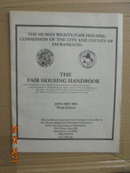 Fair Housing Handbook (January 2003, Third Edition) Human Rights / Fair Housing Commission Of The County Of Sacramento - 1950-Heden