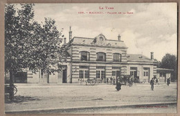 CPA 81 - MAZAMET - Façade De La Gare - TB PLAN ANIMATION Attelage CHEMIN DE FER - Mazamet