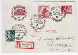 Sudetenland R-Brief Mit MIF Von Reichenberg Nach Nürnberg - Région Des Sudètes