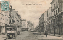 Alençon * La Rue St Blaise * Attelage Service De La Ville Et Des Hôtels * Café De La Renaissance - Alencon