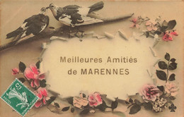 Marennes * Carte Photo * Souvenir Et Meilleurs Amitiés De La Commune - Marennes