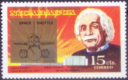 Nicaragua 1980 MNH, Einstein Nobel Physics, OVP Space Shuttle - Albert Einstein