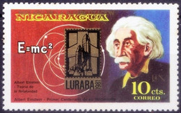 Nicaragua 1981 MNH No Gum, Einstein Nobel Physics, OVP Space Luraba - Albert Einstein