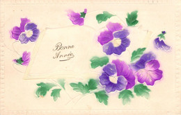 FLEURS - Illustration Non Signée - Pétunia Violette - Carte Postale Ancienne - Flowers