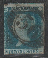 GRANDE BRETAGNE - N°4 Obl (1841) Victoria - 2p Bleu - Used Stamps