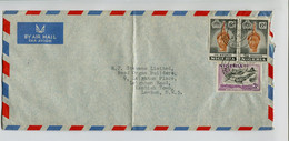 NIGERIA  - Affranchissement Sur Lettre Par Avion - Calabar 1957 - Nigeria (...-1960)