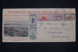 NOUVELLE ZÉLANDE - Enveloppe  Souvenir De Canterbury Pour Les Pays Bas En 1950 - L 141869 - Briefe U. Dokumente