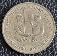 Rwanda 200 Francs 1972 "FAO - Food For All - 10th Anniversary Of Independence" (Silver) UNC - Rwanda