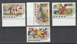 Ghana - Football - World Cup - Calcio Italia 90'  4 Val.   MNH - - 1990 – Italie