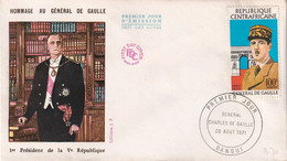 Centrafricaine - De Gaulle - Enveloppe 1er Jour - Central African Republic