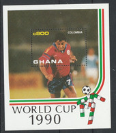 Ghana - Football - World Cup - Calcio Italia 90'  Sheet   MNH - - 1990 – Italie