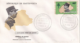 Haute Volta - De Gaulle - Enveloppe 1er Jour - Obervolta (1958-1984)