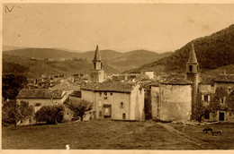 BARGEMON VUE GENERALE AU FOND LA COMMUNE DE CLAVIERS 1941 - Bargemon