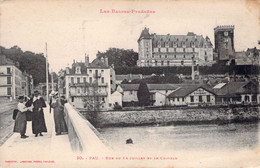 FRANCE - 64 - PAU - Rue Du 14 Juillet Et Le Château - Carte Postale Ancienne - Pau