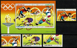 Hong Kong 1992  Summer Olympic Games Barcelona MSS + Set  MNH ** - Unused Stamps