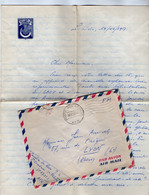 TB 4039 - 1957- Lettre En Franchise Militaire - Cavalier LA ROSA Au Camp Du Lido ( Algérie ) Pour Mr J. ARRIVETZ à LYON - Covers & Documents