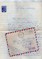 TB 4040 - 1957- Lettre En Franchise Militaire - Cavalier LA ROSA Au Camp Du Lido ( Algérie ) Pour Mr J. ARRIVETZ à LYON - Lettres & Documents