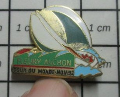 621 Pin's Pins / Beau Et Rare /  SPORTS / VOILE VOILIER BATEAU  FLEURY MICHON TOUR DU MONDE 92 - Sailing, Yachting