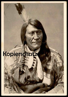 ÄLTERE POSTKARTE INDIANER TWO STRIKE NOMKAHPA BRULÉ SIOUX WAR CHIEF 1832-1915 INDIAN INDIO Postcard Cpa Ansichtskarte AK - Amérique