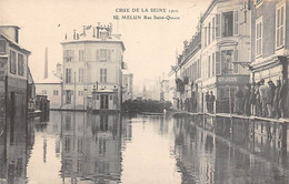 Melun           77          Inondations 1910. Rue Saint Qiesne           (voir Scan) - Melun