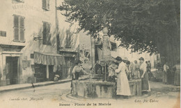 BESSE PLACE DE LA MAIRIE COIFFEUR HOTEL DE VILLE 1906 - Besse-sur-Issole