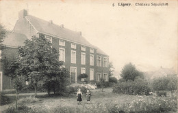 Belgique - Ligney - Château Sépulchre - Edit. N. Laflotte - Animé - Enfant - Carte Photo Ancienne - Namen