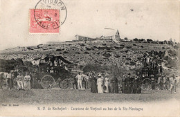 30- Notre-Dame De Rochefort-Caravane De Verfeuil En Diligence, Au Bas De La Ste-Montagne -Animation- CPA 1906 - Rochefort-du-Gard