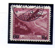 Liechtenstein -  (1930)  - P A   1 F.   Paysage Surchqrge 60 R.  - Oblitere - Air Post