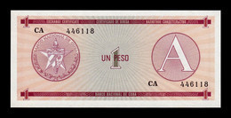 Cuba 1 Peso Certificado De Divisa 1985 Serie A Pick FX1 Sc Unc - Cuba