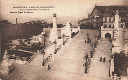 MARSEILLE : ESCALIER MONUMENTAL DE LA GARE SAINT CHARLES - Quartier De La Gare, Belle De Mai, Plombières