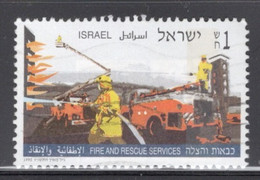 Israel 1995 Single Stamp Celebrating 70th Anniversary Of Fire And Rescue Service In Fine Used - Used Stamps (without Tabs)
