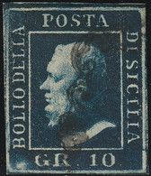 10 Gr. Sass 12 Usato Ben Marginato G. Oliva, AD Raro - Sicilia