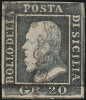 20 Gr. Sass 13 Usato Ben Marginato F. Esteso Em.D, Fiecchi Raro Spl - Sicily